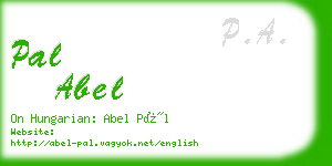 pal abel business card